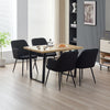 Dining Table with 4 Charlotte Velvet Chairs