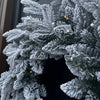 60cm Prelit Snow Flocked Wreath