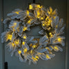 60cm Prelit Snow Flocked Wreath