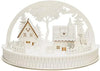 LED Lit Wooden Village Scene Festive
