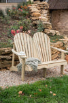 Double Relaxed Adirondack Garden Bench