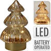 Glass LED Tree Decoration- Amber Generic