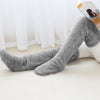 Cozy Soft Over Knee Slipper Socks- Grey