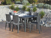 6 Seat Rattan Dining Table Set