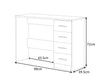 High Gloss 4 Drawer Dressing Table