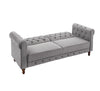 Royal Chesterfield 3 Seat Sofa Bed in Grey Velvet