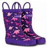 Kids Purple Dino Wellies